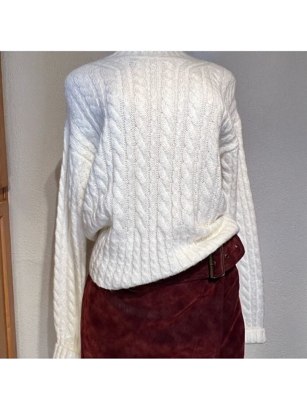 NWT $118 French Connection Jacqueline Mock Neck Long-sleeve Sweater S/M - Picture 4 of 6